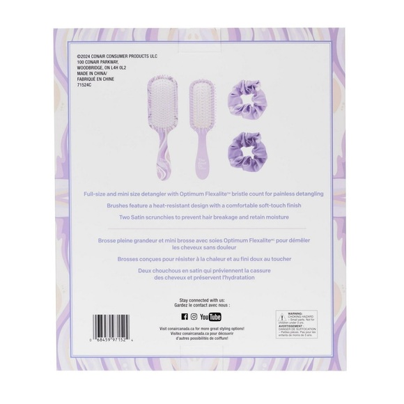 The Knot Dr. Conair Detangle Brush and Scrunchie Set - Picture 3 of 3